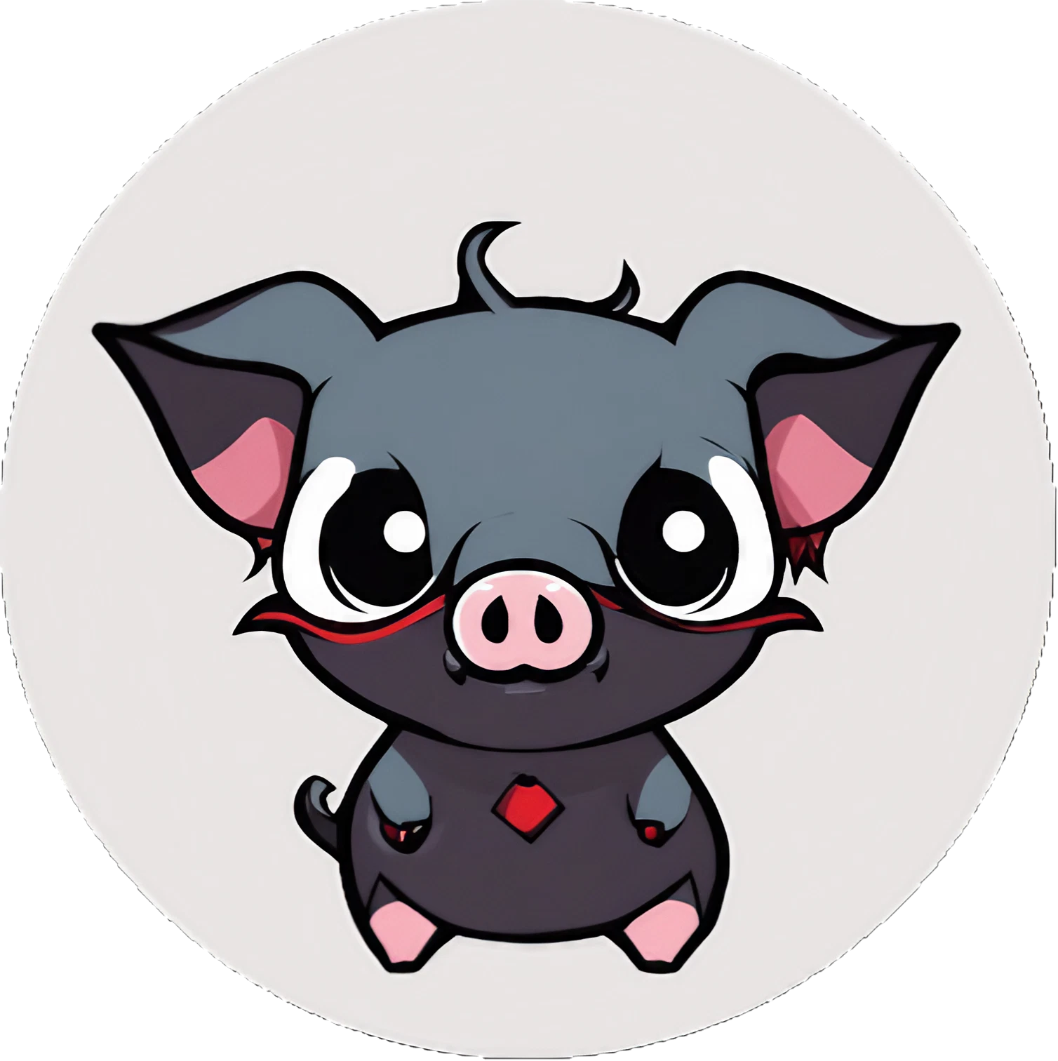 Kleines Kawaii Wildschwein - Cute Ferkelchen - Sticker - 3x3cm