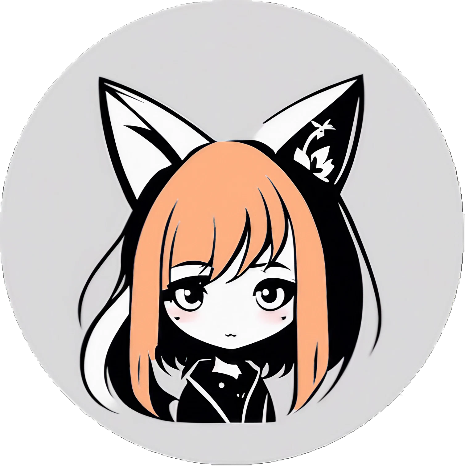 Süßes Kawaii Anime Fuchs-Mädchen - Sticker - 3x3cm