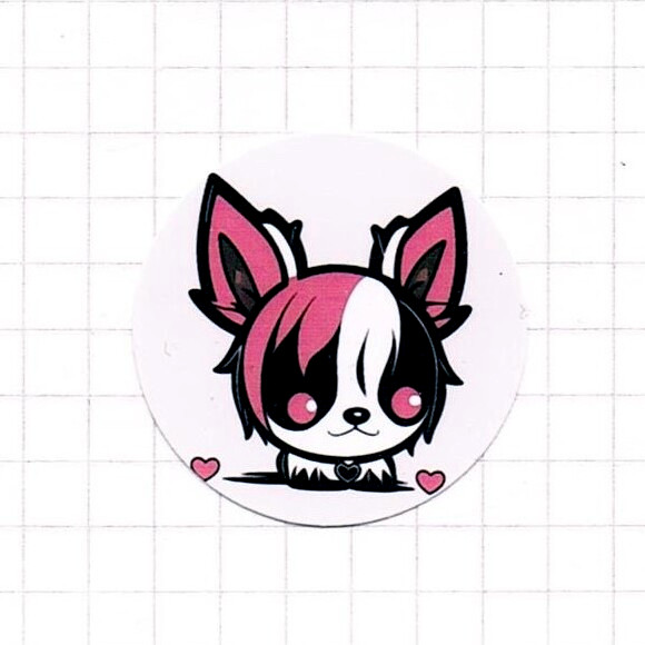 Süßer Kawaii Gothic Chihuahua - Sticker - 3x3cm 2