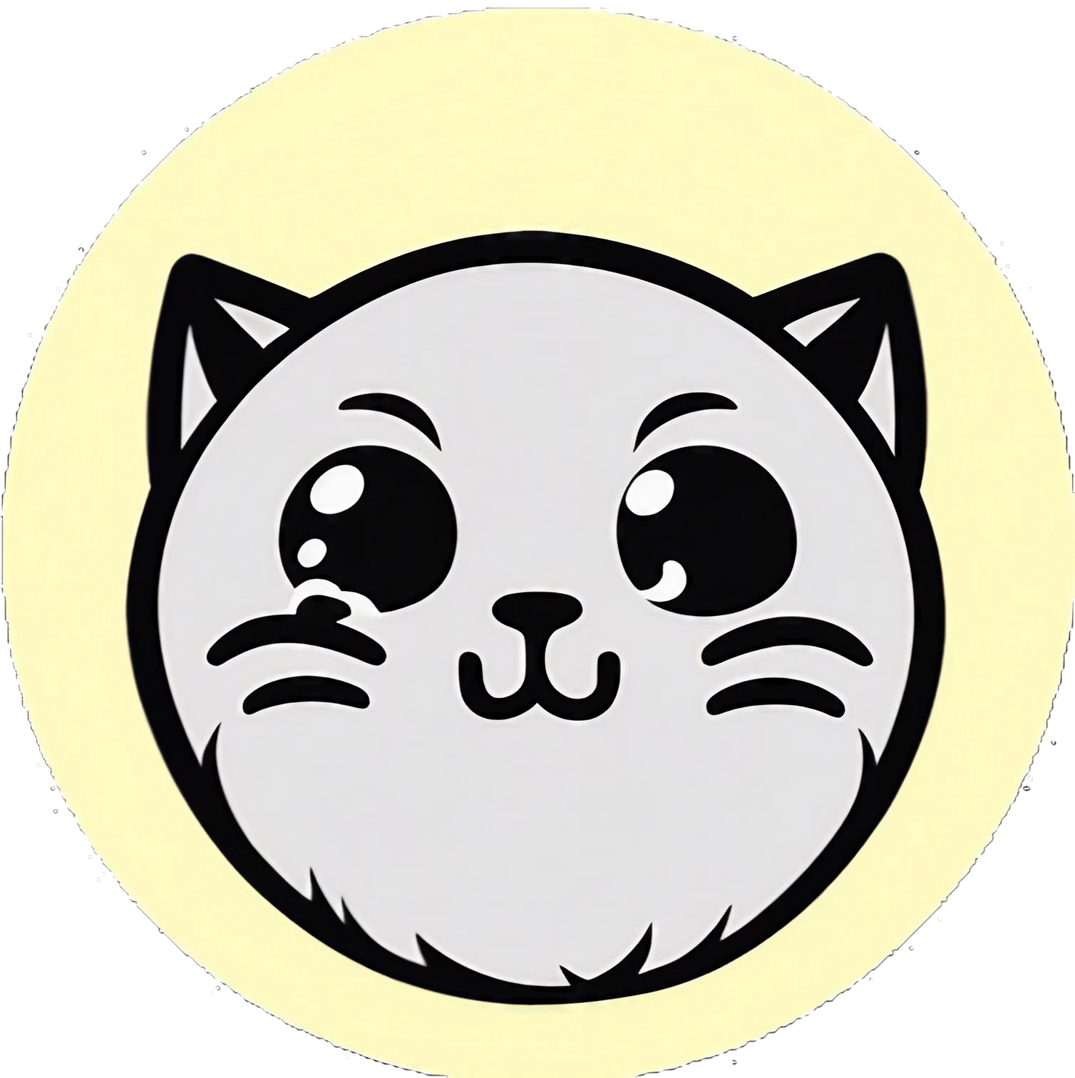Glückliche Cute Anime Kawaii Katze - Sticker - 3x3cm