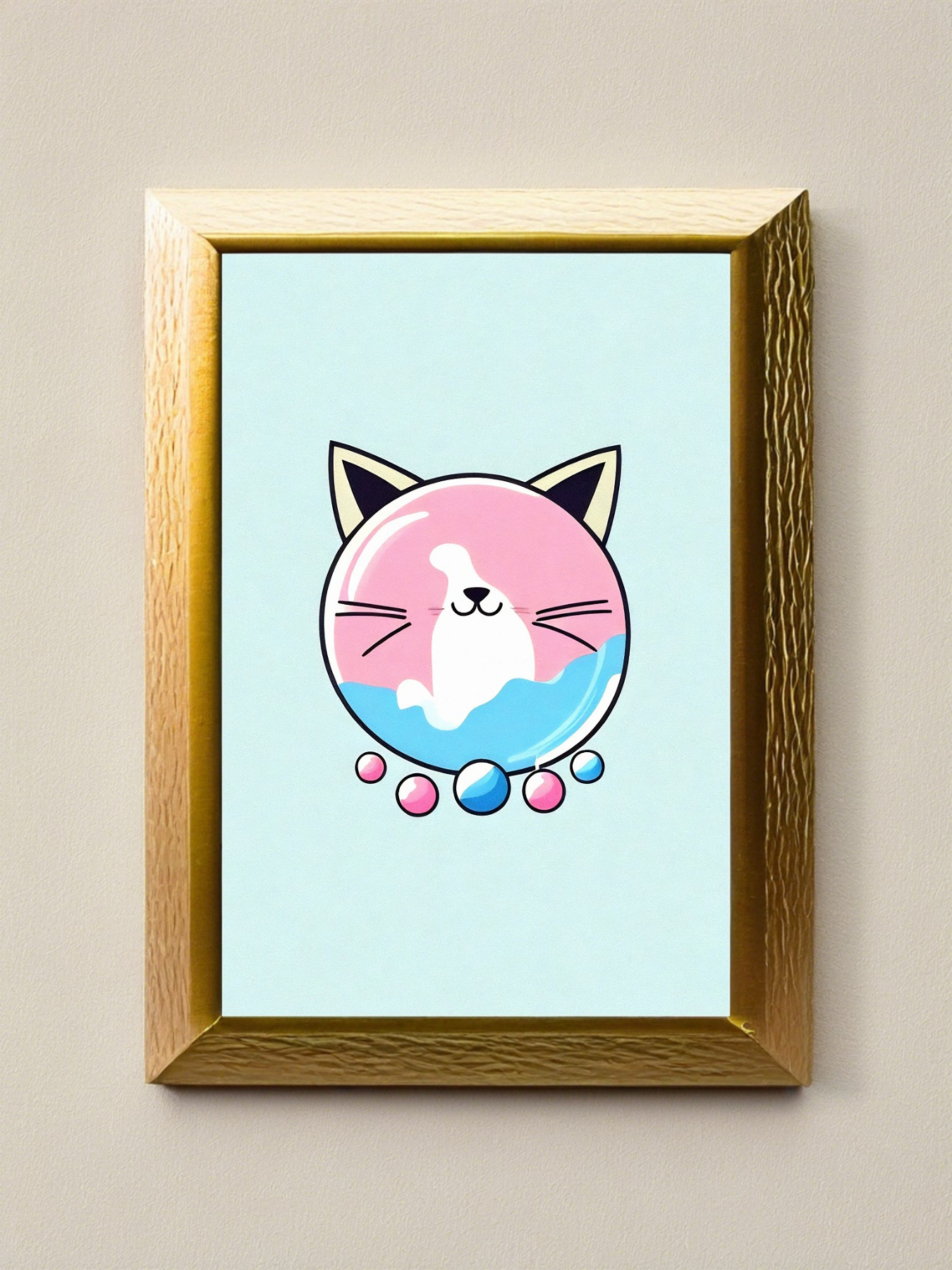 Kaugummi Katze 9 - Mini Poster - 20x30cm 4