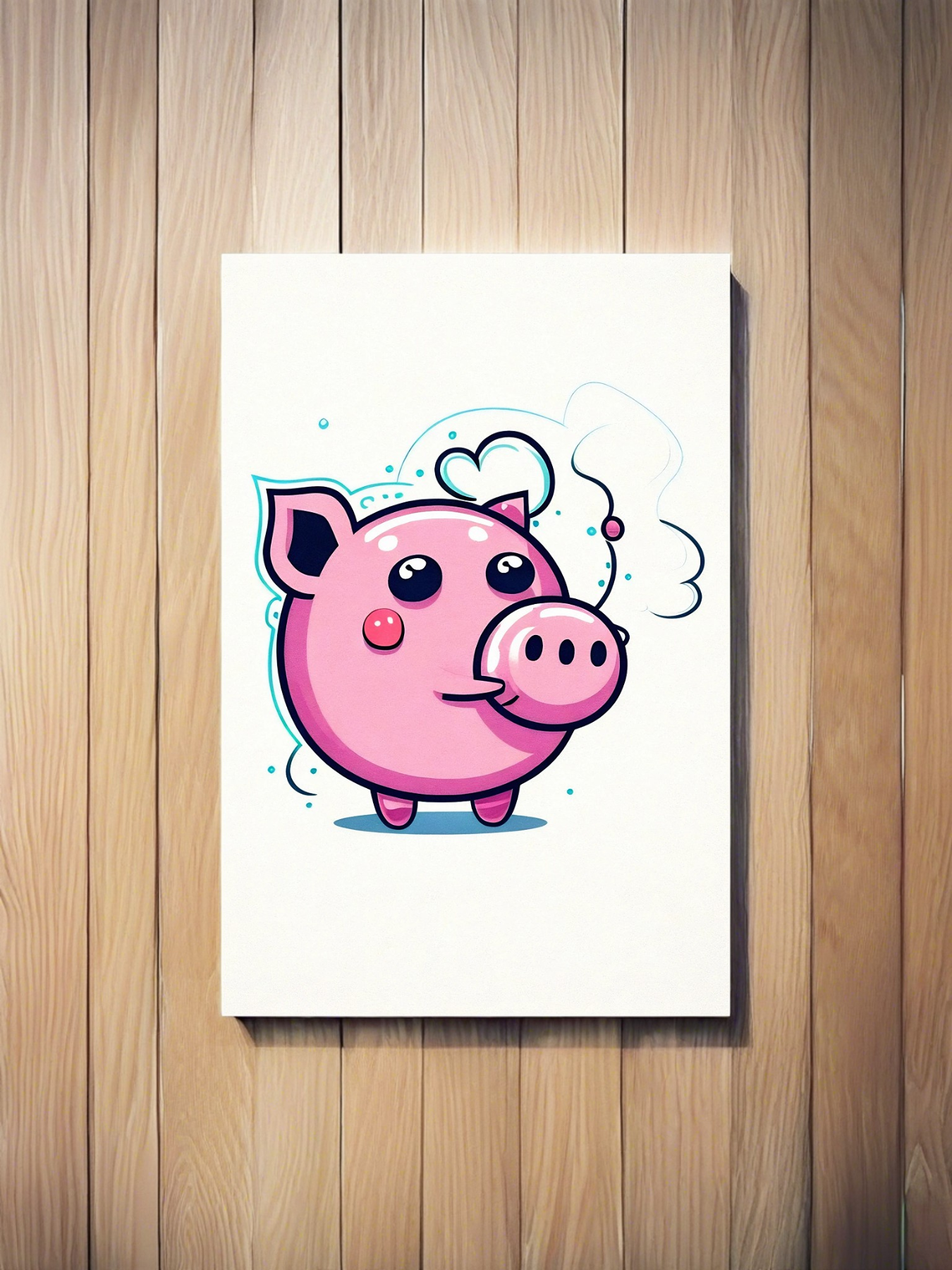 Fritzi das Schweinchen - Mini Poster - 20x30cm 2