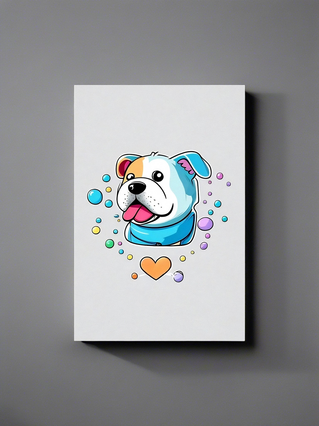 Kaugummiblasen-Hund Blowy - Mini Poster - 20x30cm 2