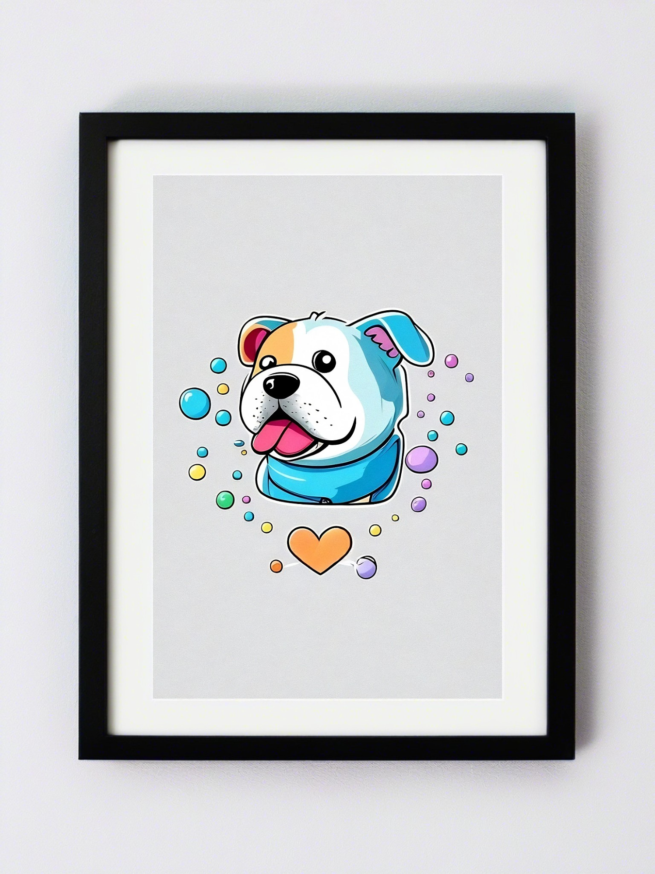 Kaugummiblasen-Hund Blowy - Mini Poster - 20x30cm 4