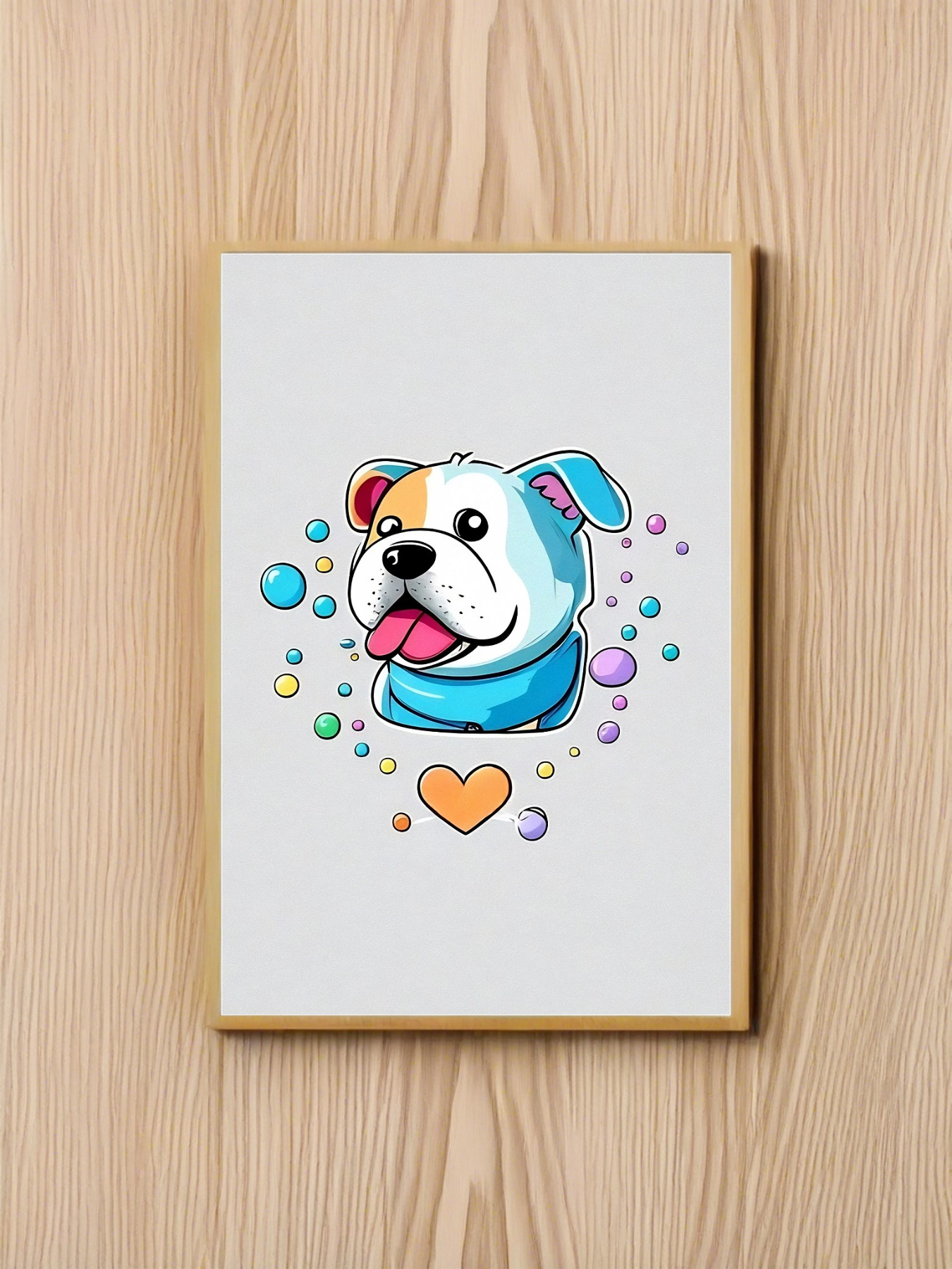 Kaugummiblasen-Hund Blowy - Mini Poster - 20x30cm 5