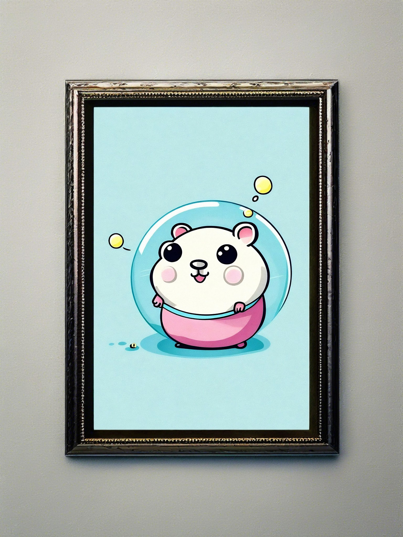 Luna, die süße Hamster-Dame im All - Mini Poster - 20x30cm 4