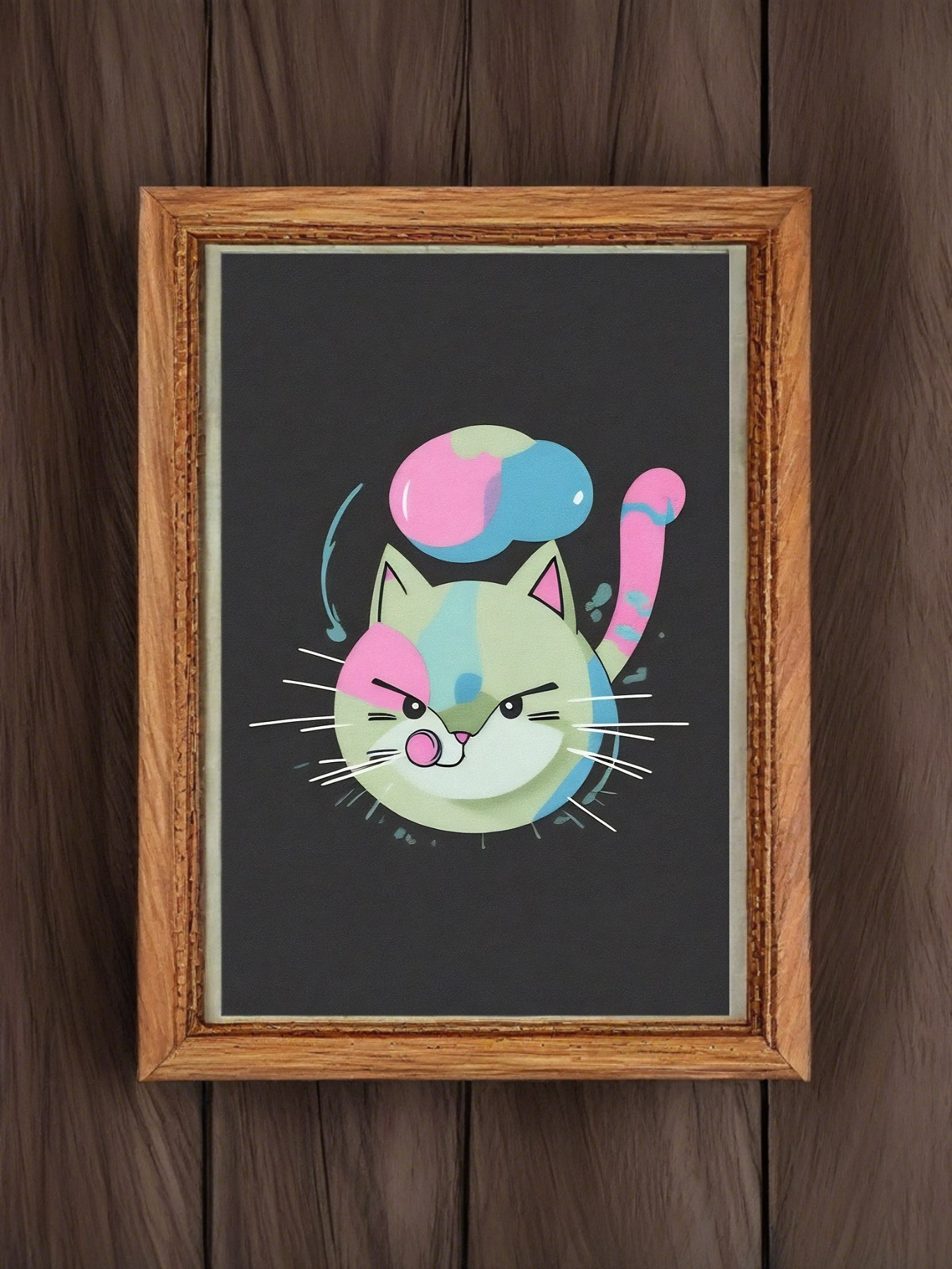 Mias Katzenfutter ist alle - Lustige Katze - Mini Poster - 20x30cm 4