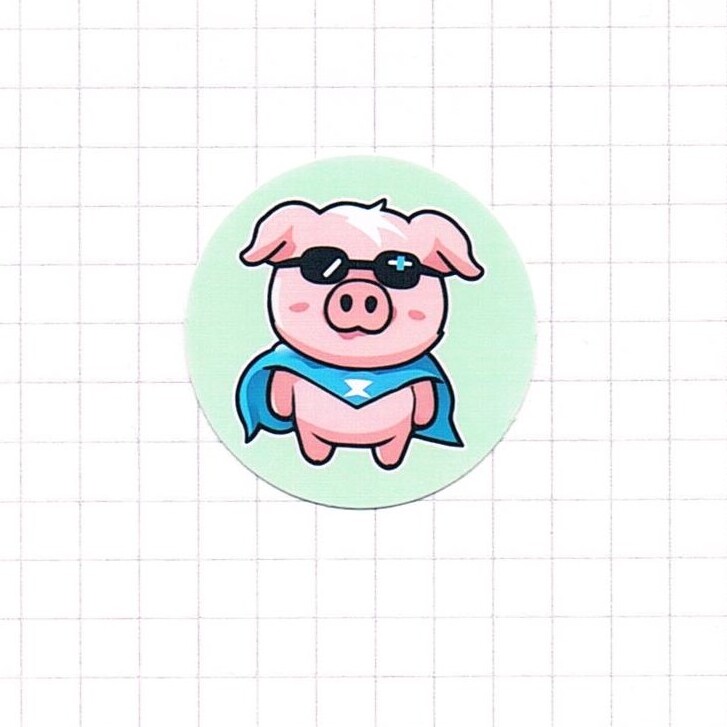 Super Ferkelchen Cute Kawaii Schweinchen - Sticker - 3x3cm 2