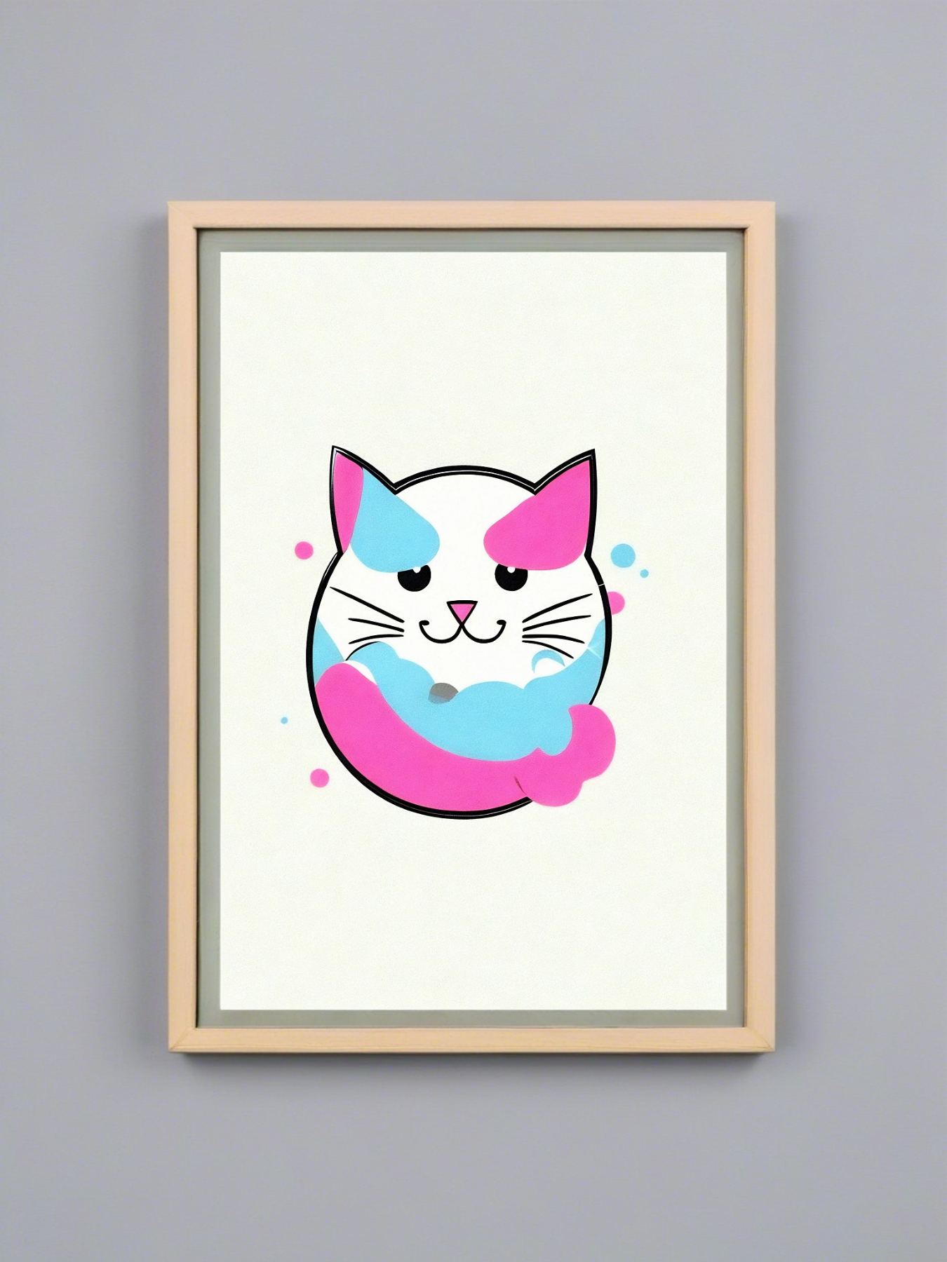 Kaugummi Katze 6 - Mini Poster - 20x30cm 4