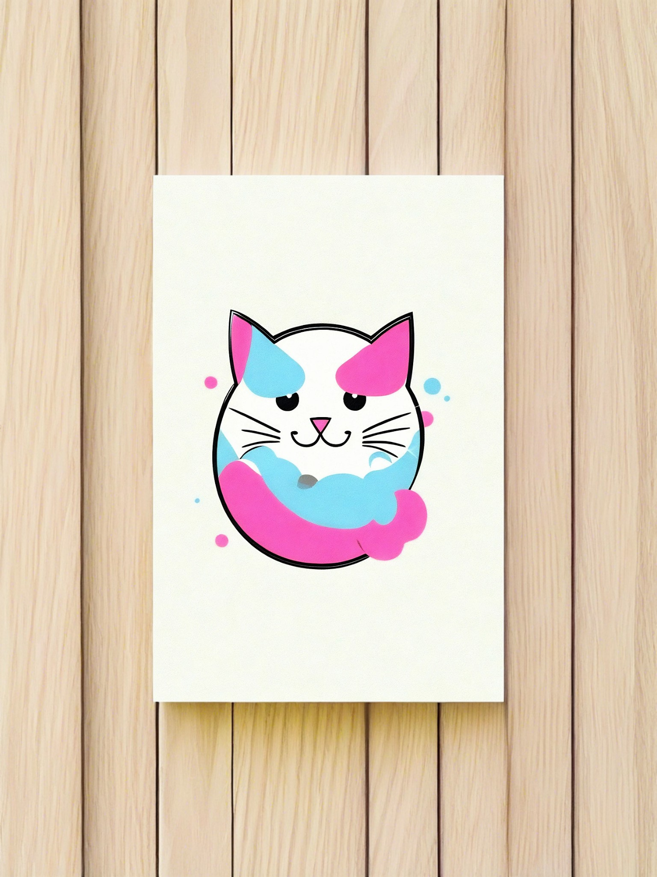 Kaugummi Katze 6 - Mini Poster - 20x30cm 2