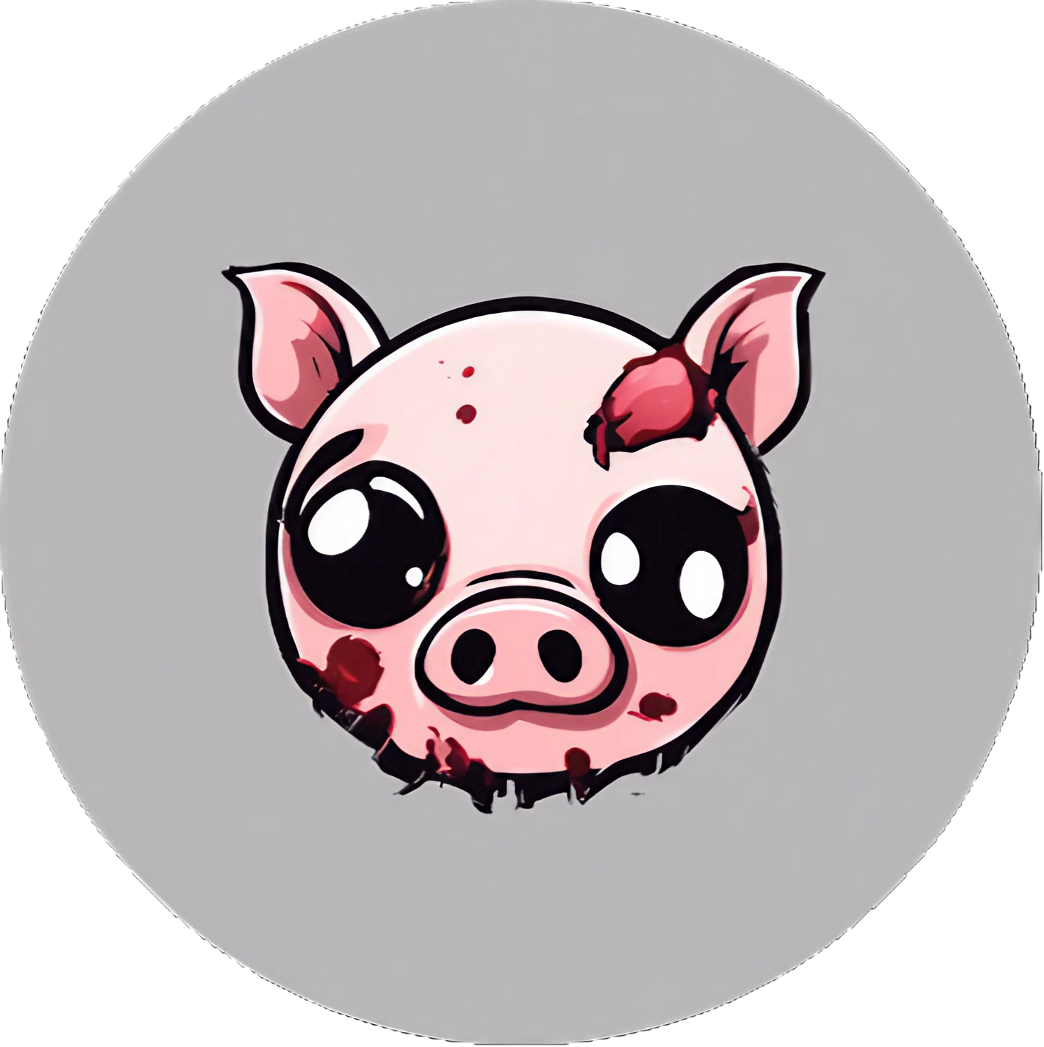 Chibi Kawaii Zombie Schweinchen - Sticker - 3x3cm