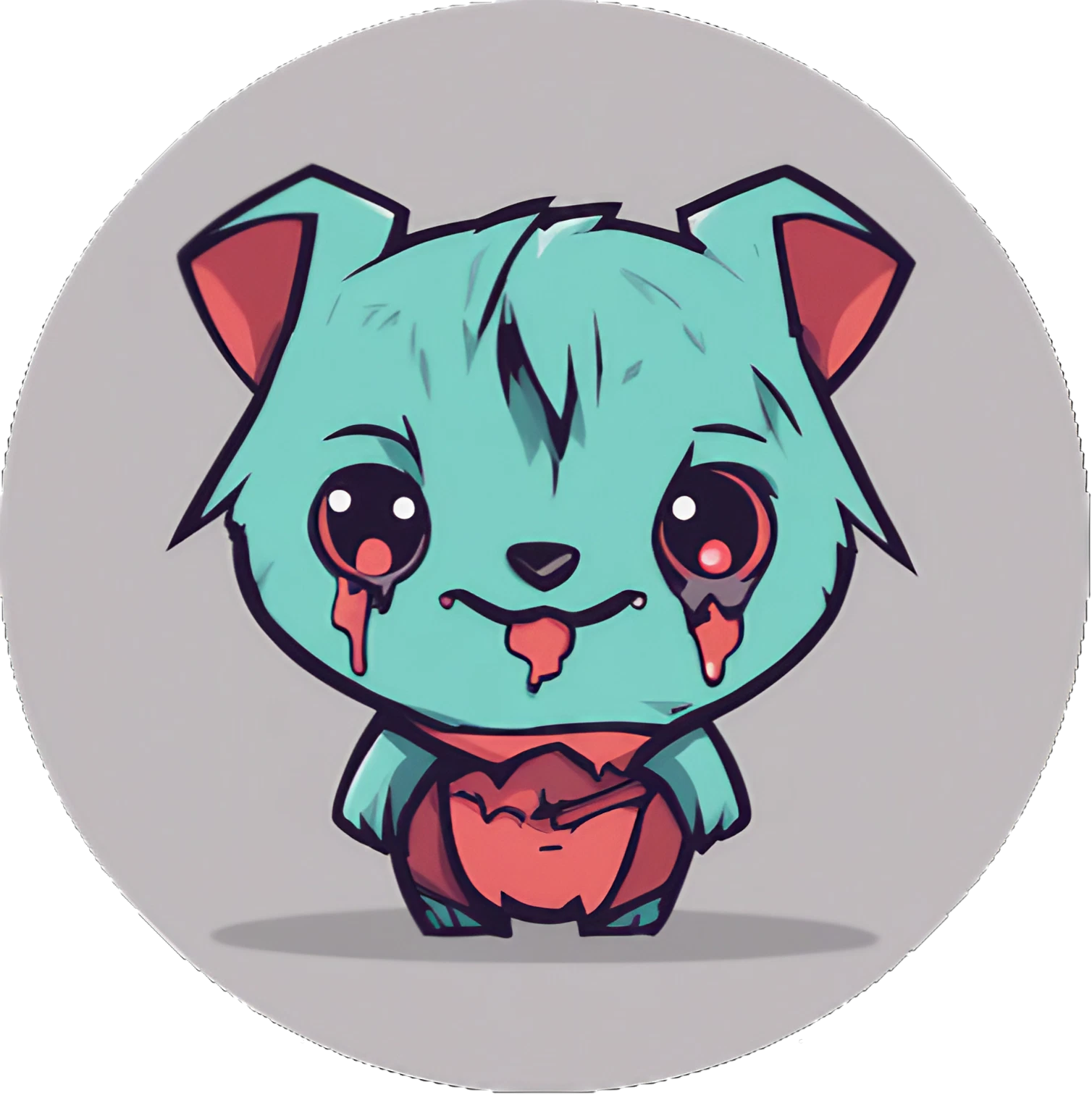 Chibi Zombie Wombat - Sticker - 3x3cm