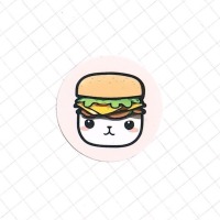 Cute Kawaii Anime Katzen-Burger 2 - Sticker - 3x3cm 2
