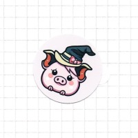 Chibi Kawaii Hexen-Ferkel - Soo Cute - Sticker - 3x3cm 2
