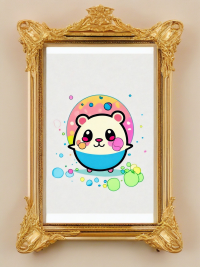 Chewy der süße Kaugummi Hamster - Mini Poster - 20x30cm 4