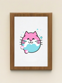 Lustige Kaugummi Katze 3 - Mini Poster - 20x30cm 5