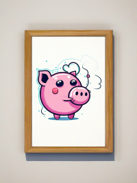 Fritzi das Schweinchen - Mini Poster - 20x30cm 3