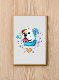 Kaugummiblasen-Hund Blowy - Mini Poster - 20x30cm 5