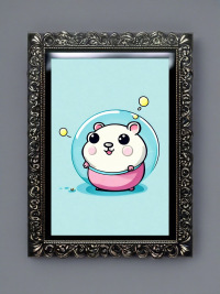 Luna, die süße Hamster-Dame im All - Mini Poster - 20x30cm 3