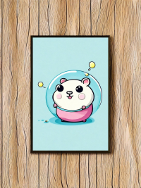 Luna, die süße Hamster-Dame im All - Mini Poster - 20x30cm 2