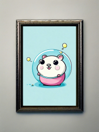 Luna, die süße Hamster-Dame im All - Mini Poster - 20x30cm 4