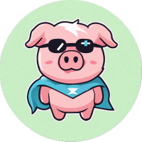 Super Ferkelchen Cute Kawaii Schweinchen - Sticker - 3x3cm