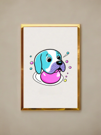 Kaugummi Hund 2 - Mini Poster - 20x30cm 4