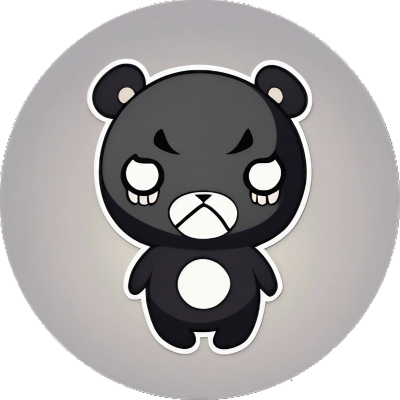 Böser Kawaii Teddybär - Ich nehme einen Kartoffelchip und esse ihn - Sticker - 3x3cm groß