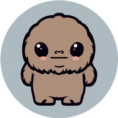 Chibi Kawaii Bigfoot - Soo Cute - Sticker - 3x3cm