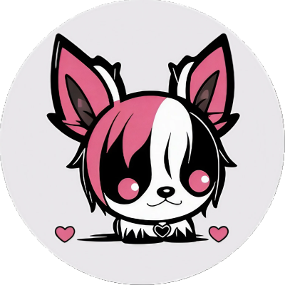 Süßer Kawaii Gothic Chihuahua - Sticker - 3x3cm