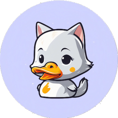 Cute Kawaii Anime Katzen-Ente - Supersüß - Sticker - 3x3cm