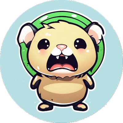 Chibi Cute Monster Hamster - Sticker - 3x3cm