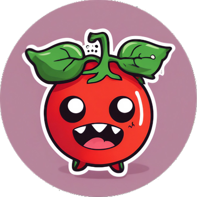 Kawaii Monster Tomate - Sticker - 3x3cm groß