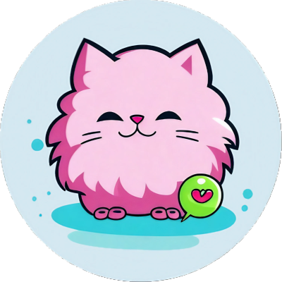 Pinke kawaii cute anime katze - Sticker - 3x3cm