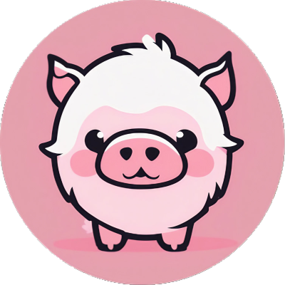 Flauschiges pinkes Kawaii Schweinchen - Soo Cute - Sticker - 3x3cm