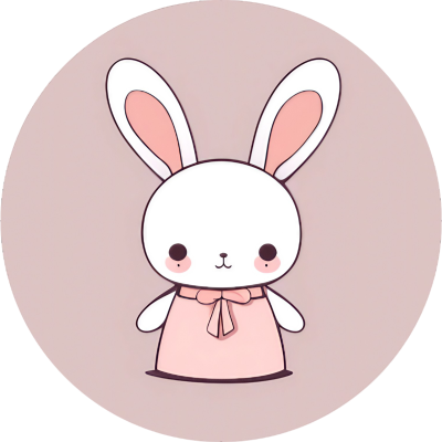 Cute Kawaii Hasenpuppe - Sticker - 3x3cm