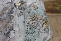 Keramikbüste Naturwesen maritim goldener Vogel Fantasiefigur Gartenkunst Unikat 10