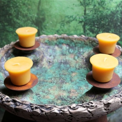 Große Kerzenschale rund grün, Ganzjahres-Dekoschale, Adventsschale Keramik Unikat - Unikate