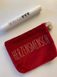 Kosmetiktasche medium Herzensmensch