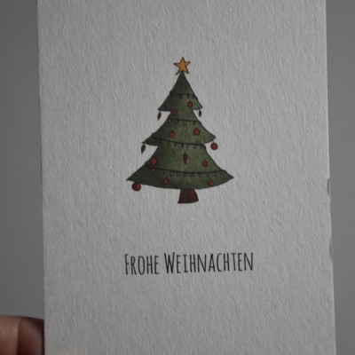 Grußkarte Frohe Weihnachten - Mit den besten Wünschen