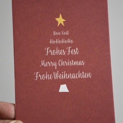 Grußkarte Frohes Fest, frohe Weihnachten - Hohoho - die Sprache versteht jeder