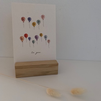 Grußkarte Happy Birthday - mit passenden Luftballons