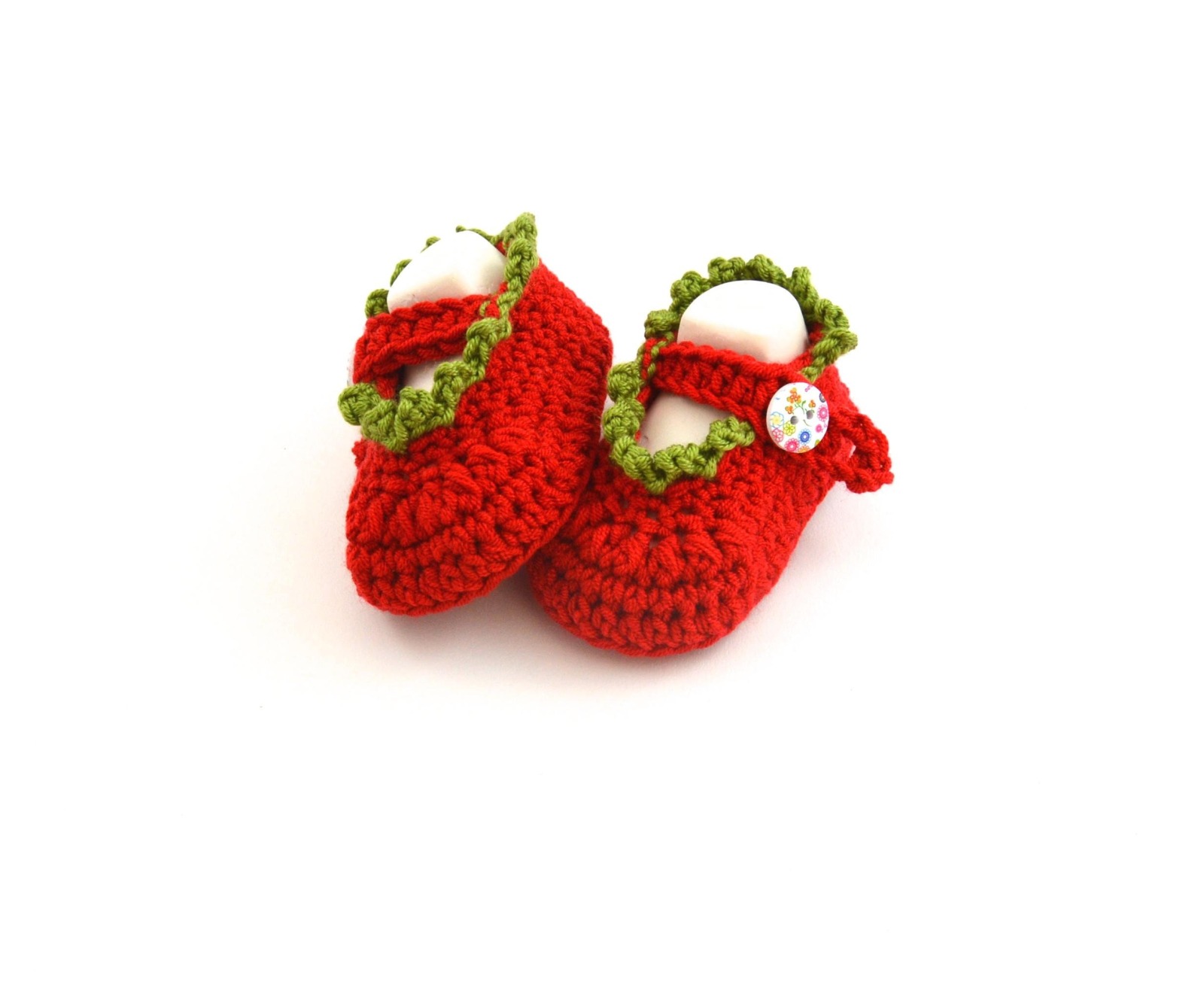 Baby - Set Erdbeere - Mütze und Schuhe 2