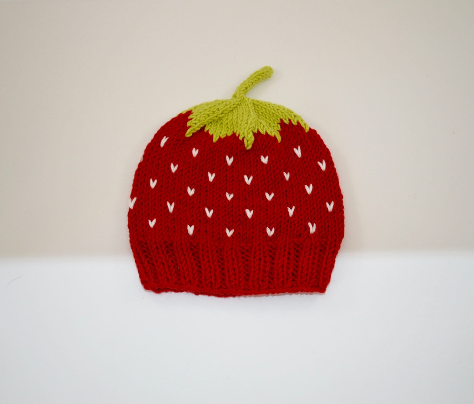 Strick-Mütze Erdbeere für Ihr Baby - Babymütze 2