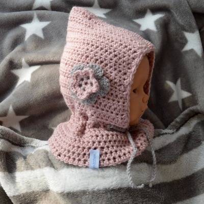 Baby cowl / Schalmütze Bär für Ihr Baby - Wärme und Stil für die Kleinsten: niedliche