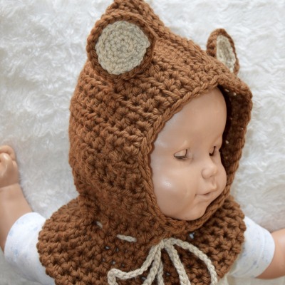 Bären-Schalmütze für Ihr Baby - Wärme und Stil für die Kleinsten: niedliche Schalmützen für B