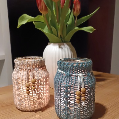Windlicht / Vase als Deko - perfekter Schmuck für Haus und Garten - Zauberhaftes Licht für drinnen