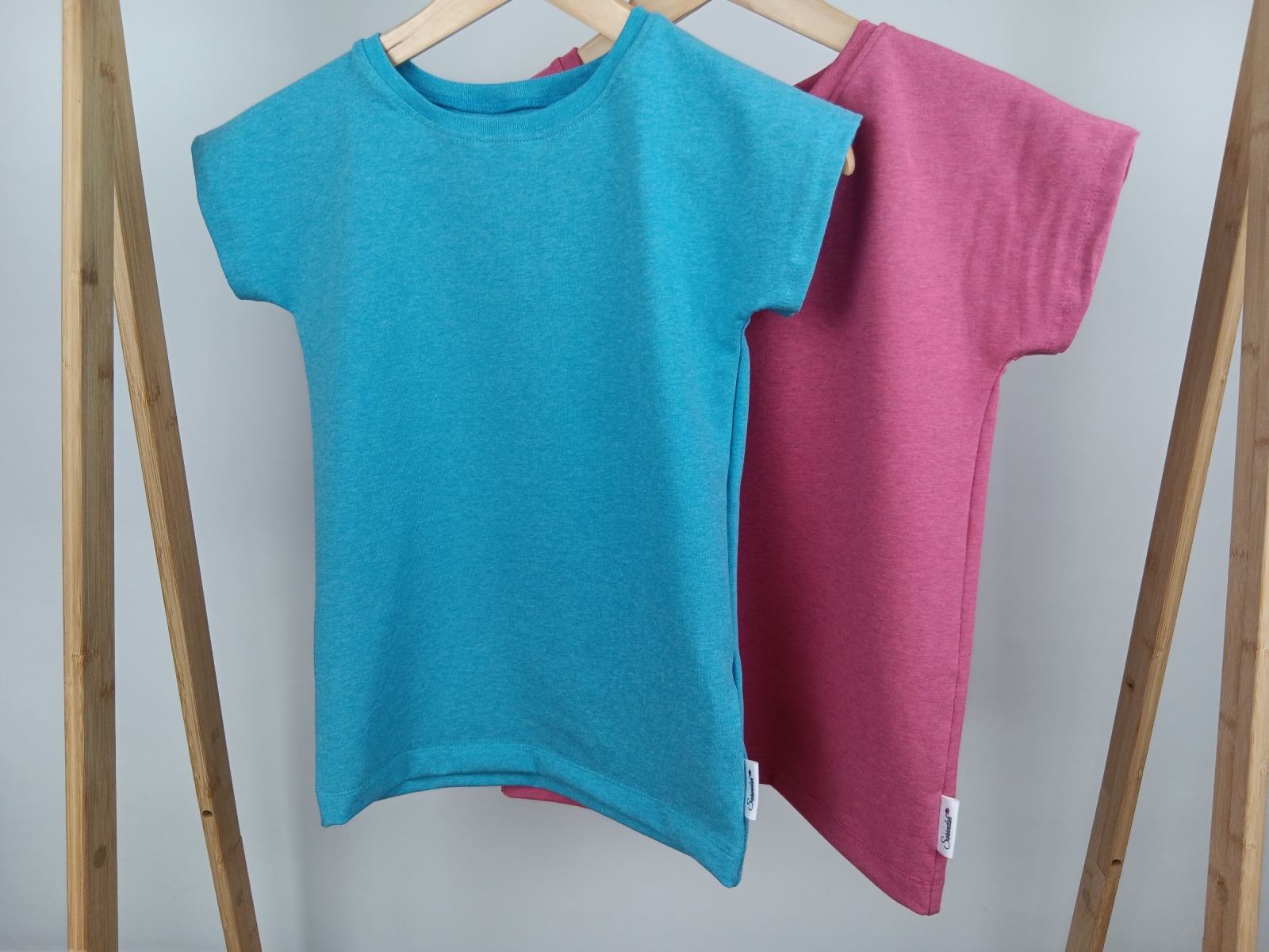 T- Shirt mit Miniarm Uni-Meliert in 5 Farben 4