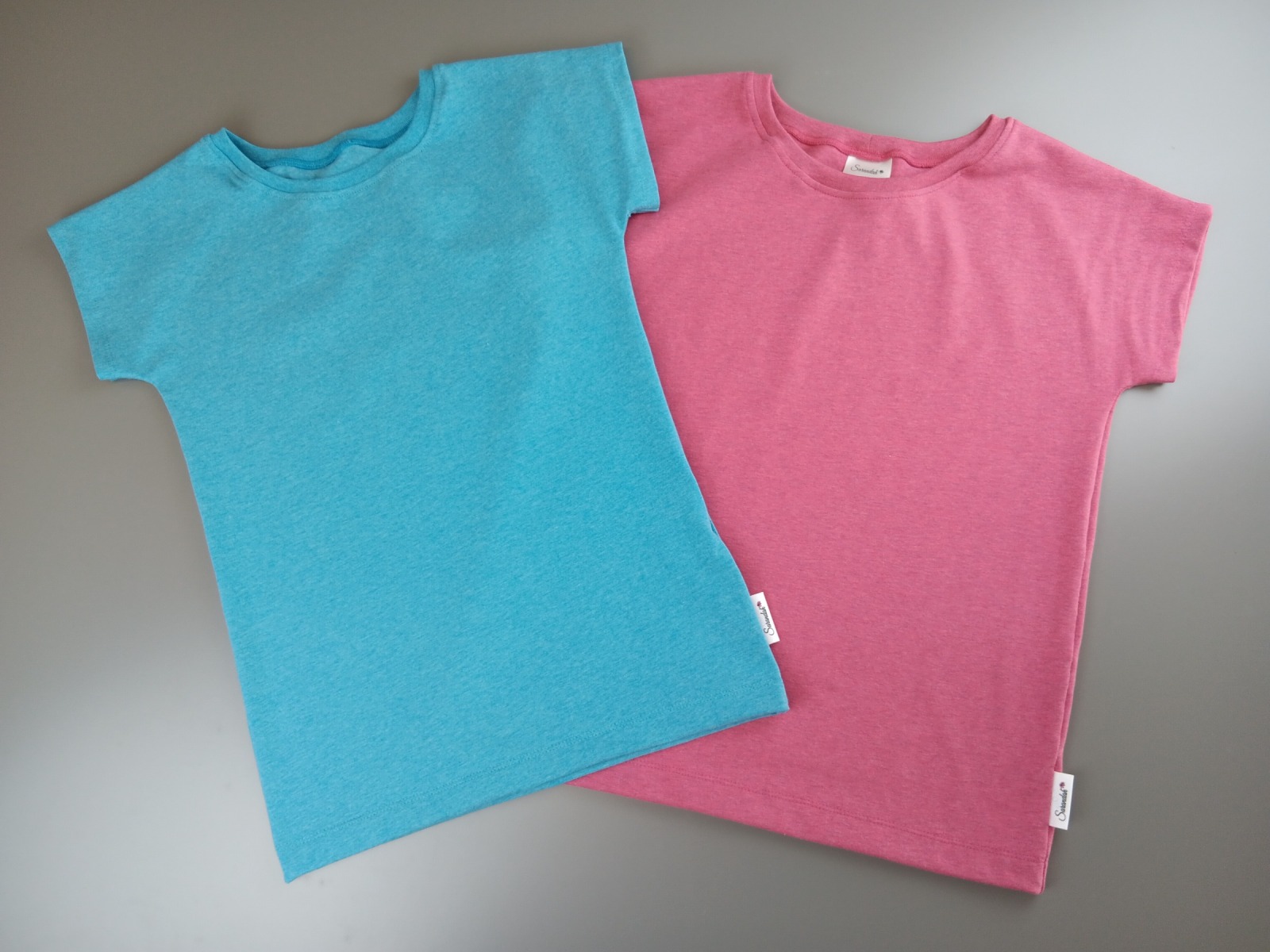 T- Shirt mit Miniarm Uni-Meliert in 5 Farben