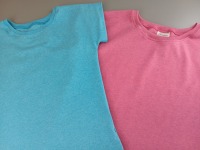 T- Shirt mit Miniarm Uni-Meliert in 5 Farben 2